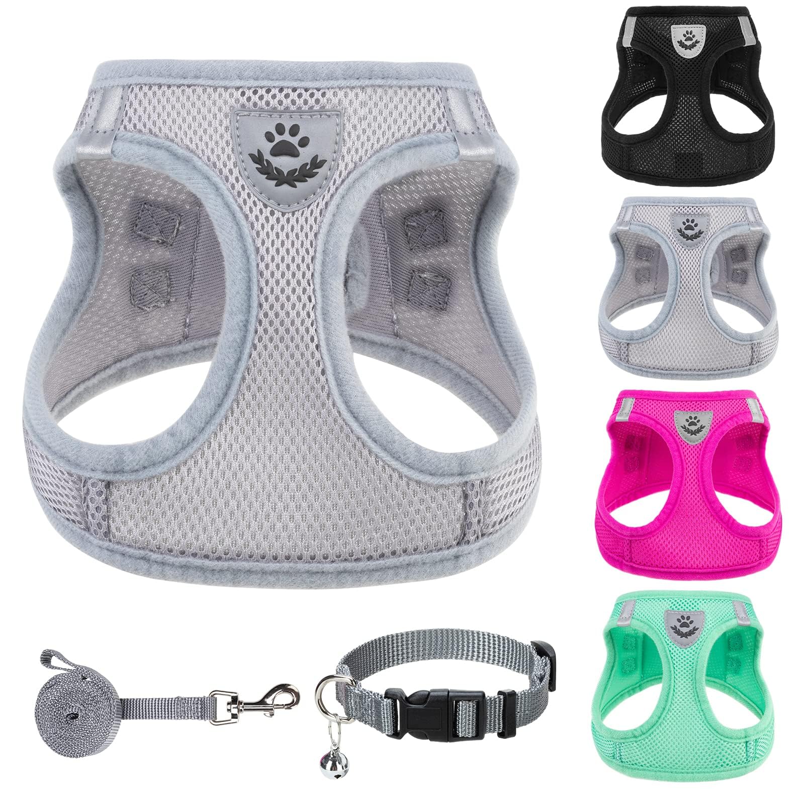 Conjunto PUPTECK: arnés y correa para paseos cómodos