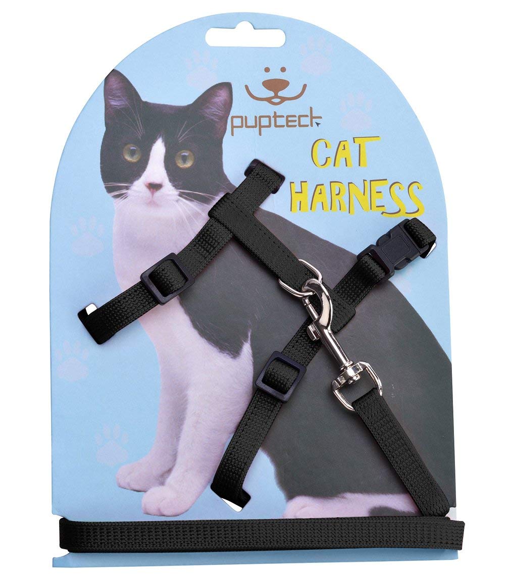 Arnés de PUPTECK para gato, ajuste cómodo para paseos diarios.