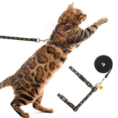 PUPTECK arnés de gato ajustable para paseos cómodos y seguros
