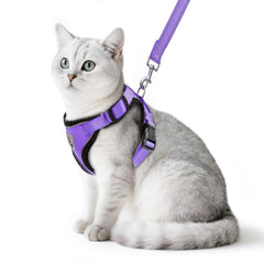 PUPTECK arnés-gato-malla-suave para paseos cómodos