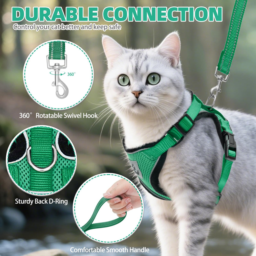 PUPTECK arnés gato reflectante para visibilidad nocturna y tranquilidad