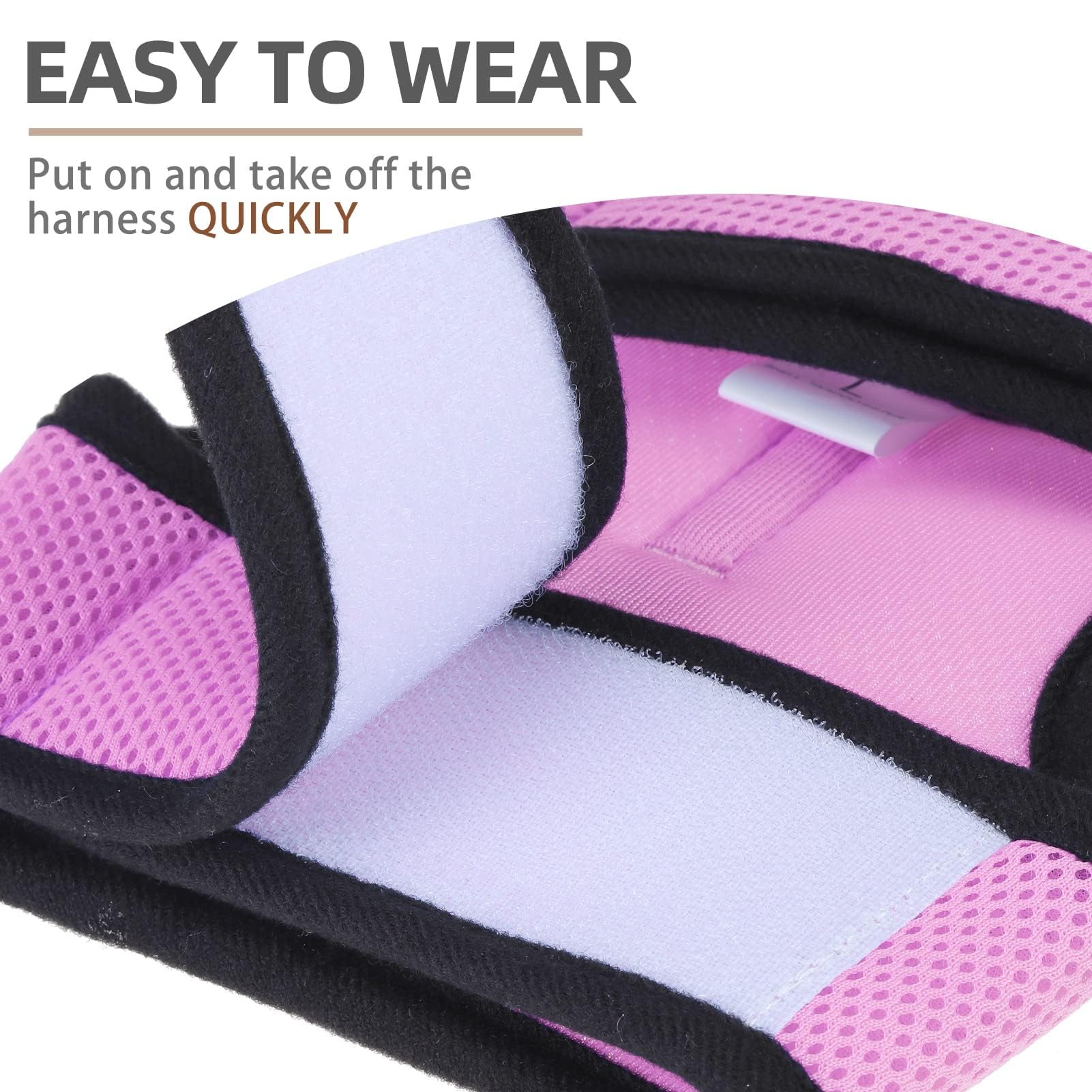 PUPTECK arnés de gato rosa con guía de tallas clara para elegir.