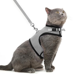 Arnés de PUPTECK con malla suave para gatos, cómodo y transpirable