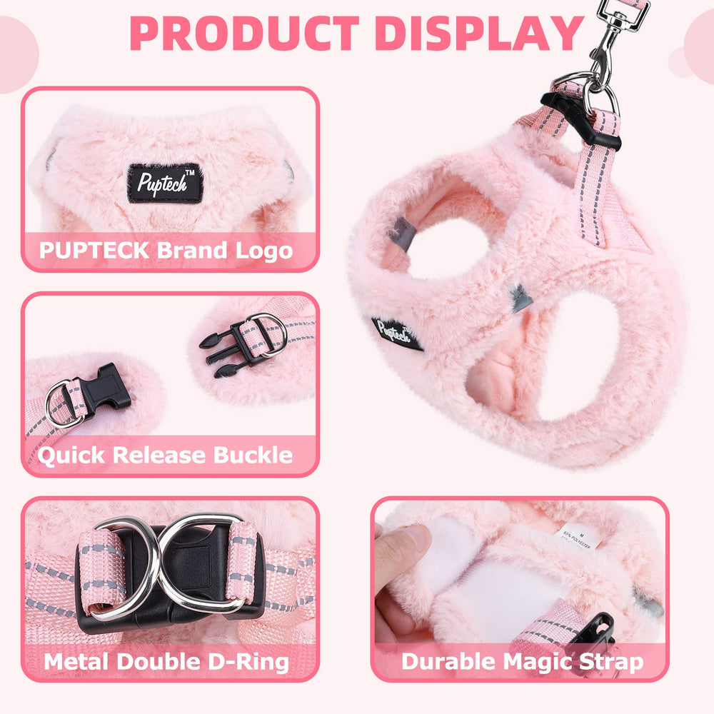 PUPTECK arnés de malla suave para perros pequeños, ideal para caminatas diarias