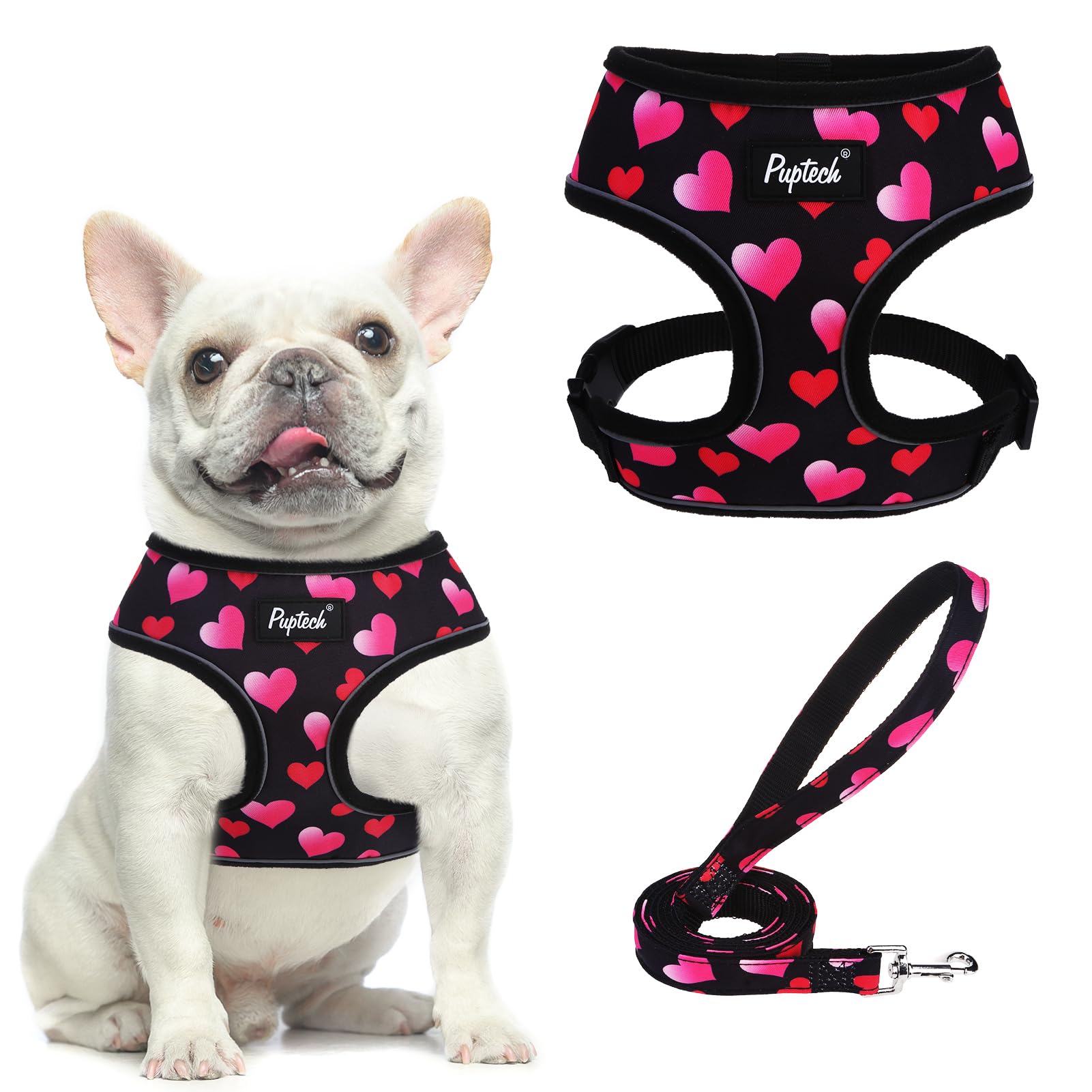 PUPTECK arnés malla suave Valentín para paseos cómodos.