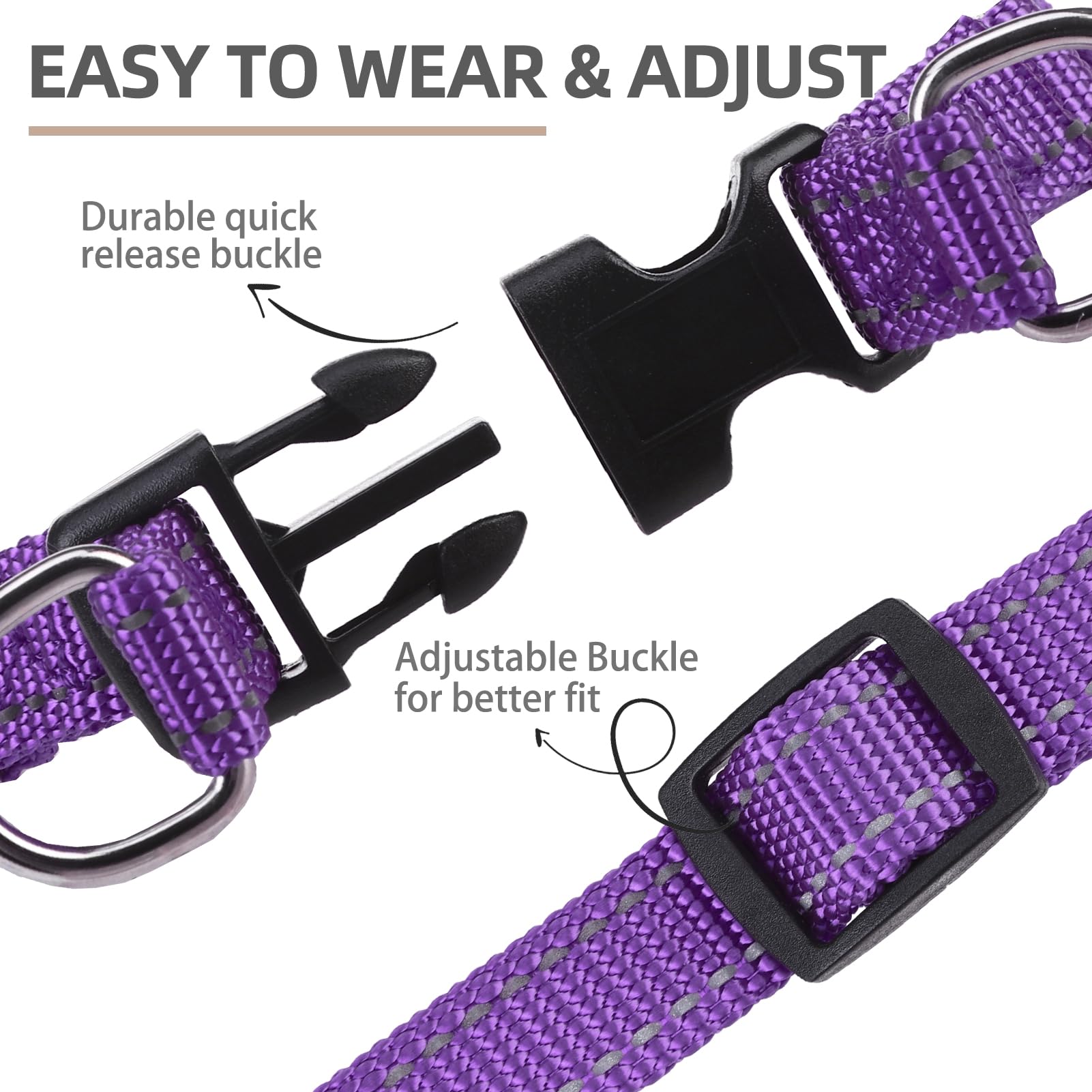 PUPTECK arnés material durable nylon, resistente para uso diario.