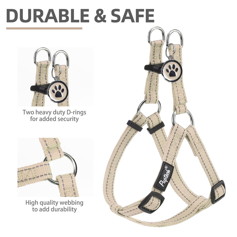 Arnés Pupteck con material duradero de nylon, comodidad durante caminatas diarias.