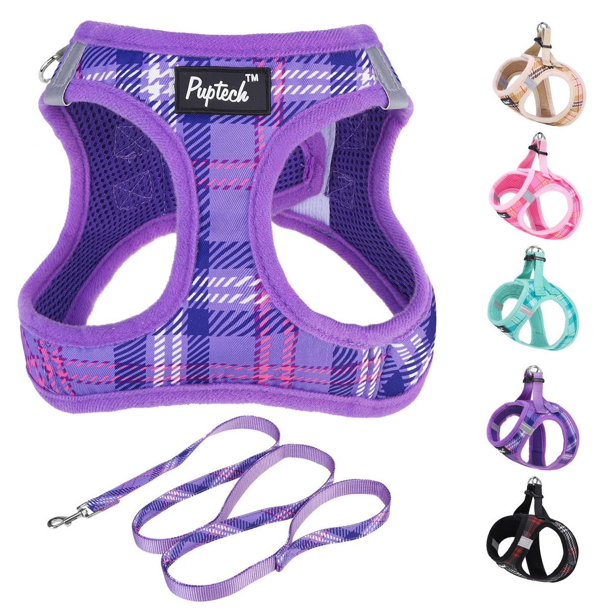 PUPTECK arnés para perro pequeño, malla suave y cómodo.