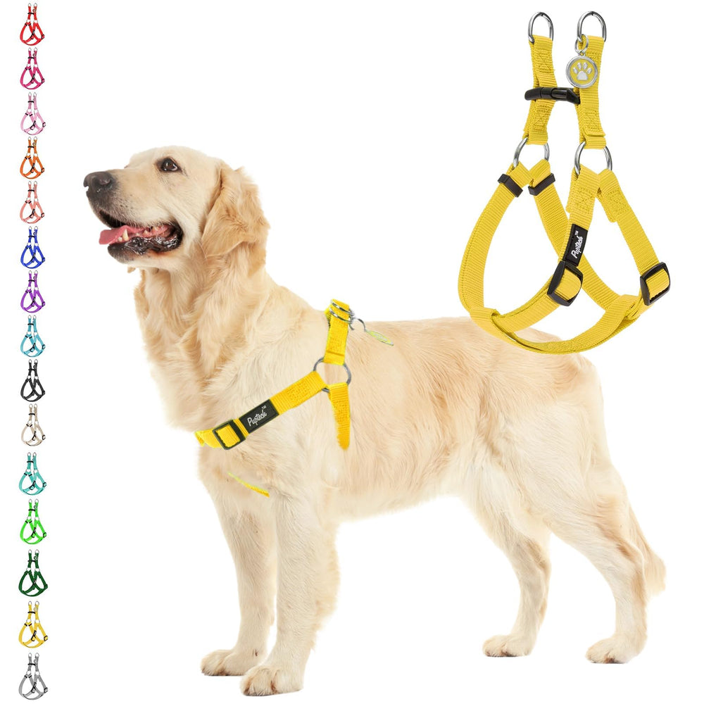 Arnés Pupteck sin-tiron paso-entrada, cómodo y fácil de colocar para paseos.