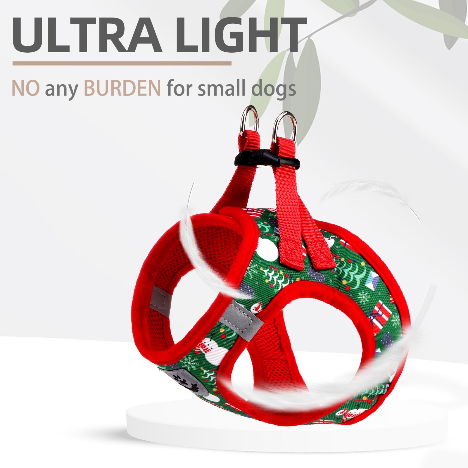 PUPTECK arnés reflectivo con patrón de cuadros para paseos nocturnos seguros