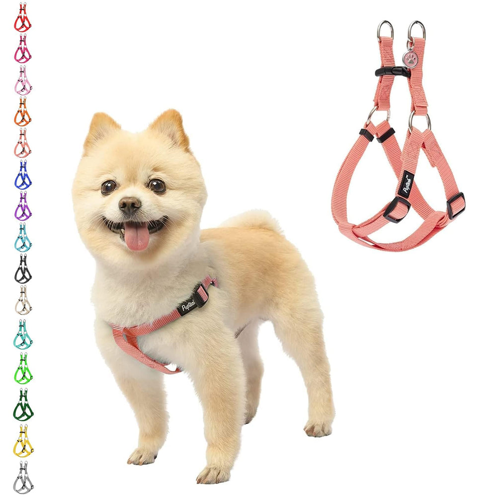 ARNÉS PUPTECK sin tirones en nylon cómodo para paseos tranquilos.