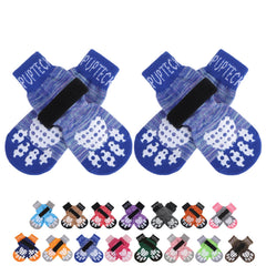 Calcetines antideslizantes PUPTECK para perros en azul real, mayor agarre en suelos lisos.