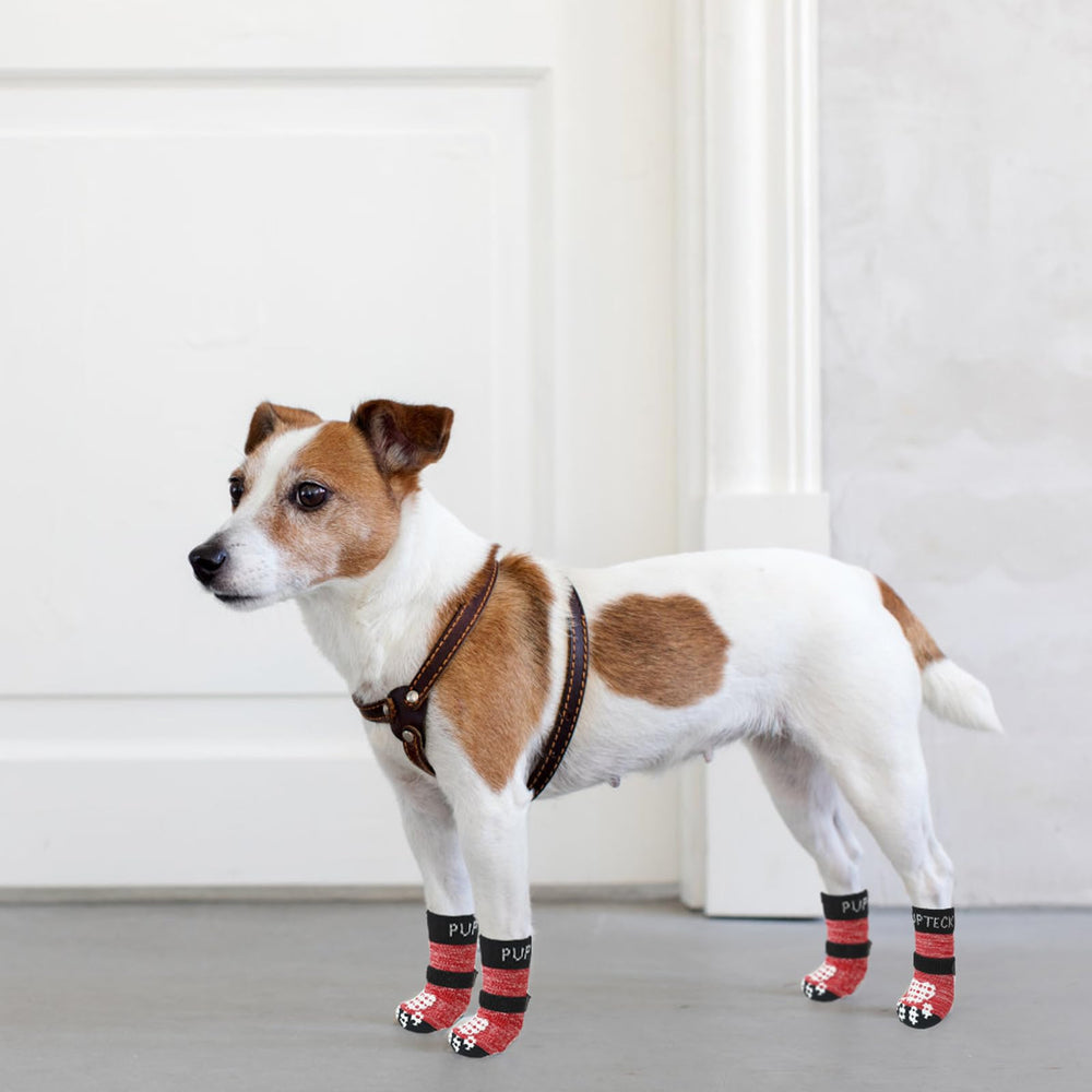 Calcetines PUPTECK para perros mayores, ofrecen seguridad y soporte al caminar.
