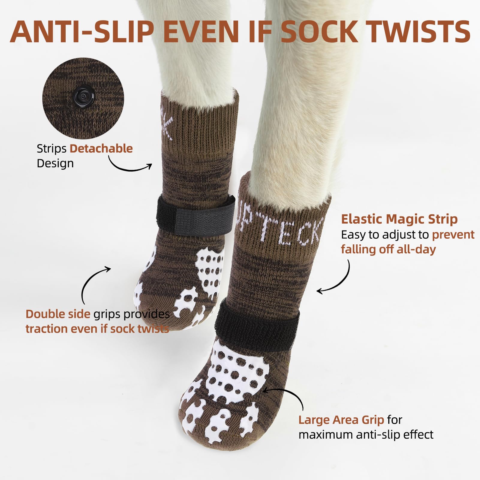 PUPTECK calcetines de doble cara para mayor durabilidad y agarre