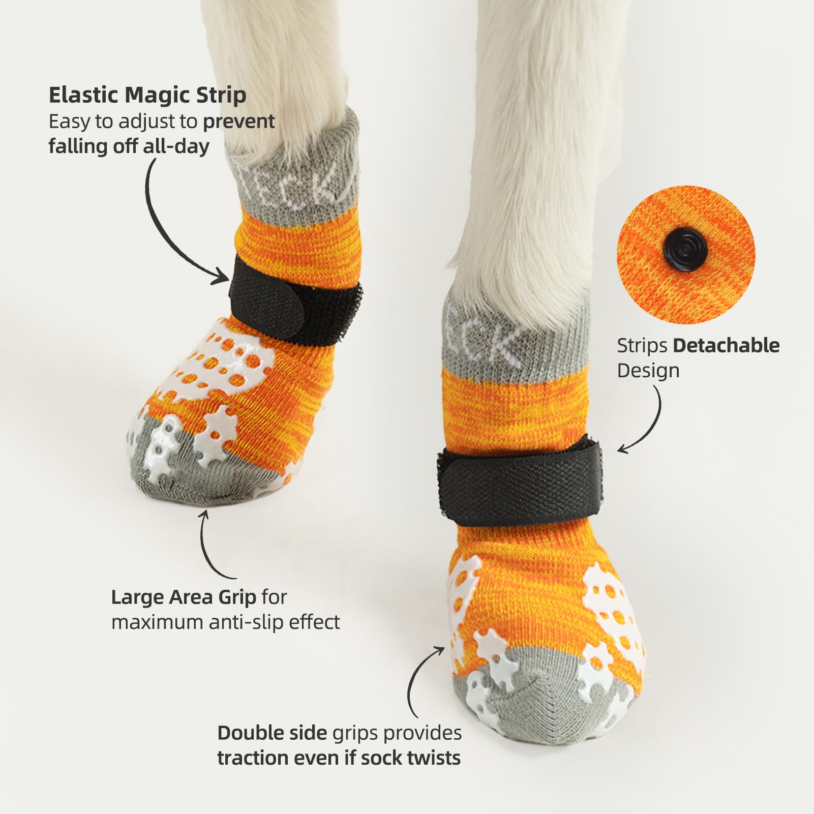 PUPTECK calcetines con correas ajustables para evitar caídas.