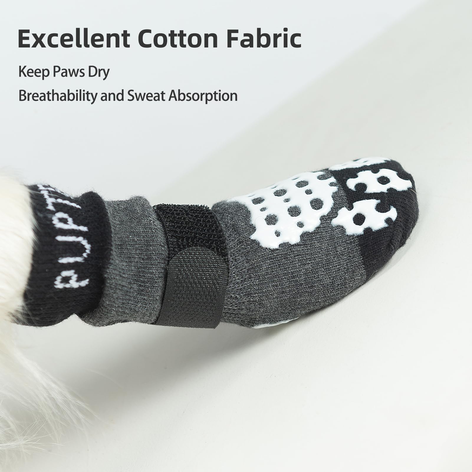 PUPTECK calcetines, ajuste removible, evitan caídas con un fijado seguro.