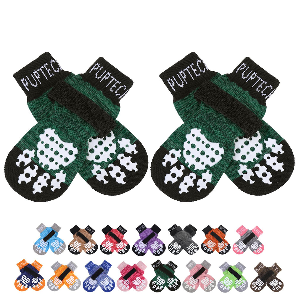 PUPTECK calcetines antideslizantes con doble agarre para tracción en suelos lisos.