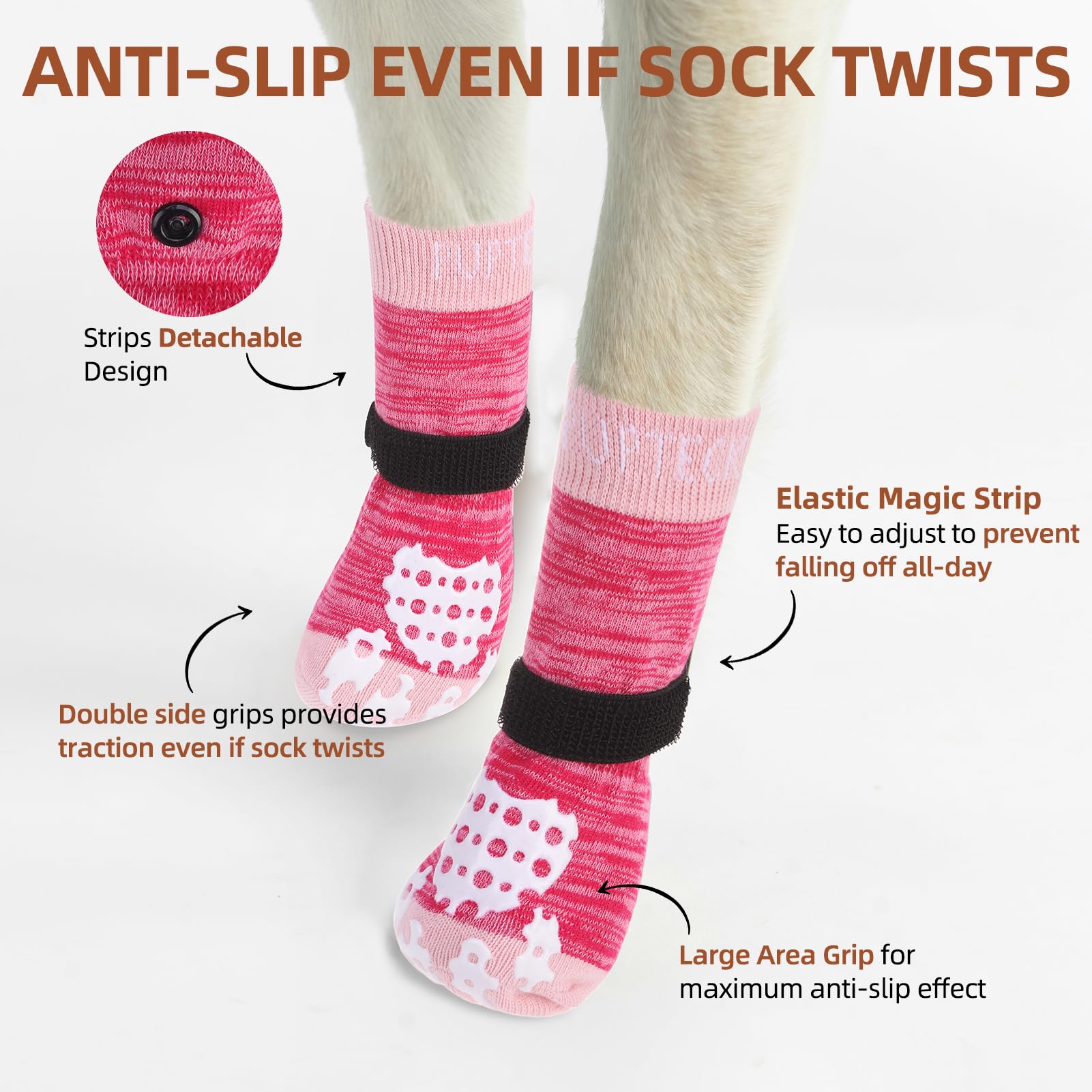 Uso en interiores protege patas y muebles con calcetines PUPTECK.