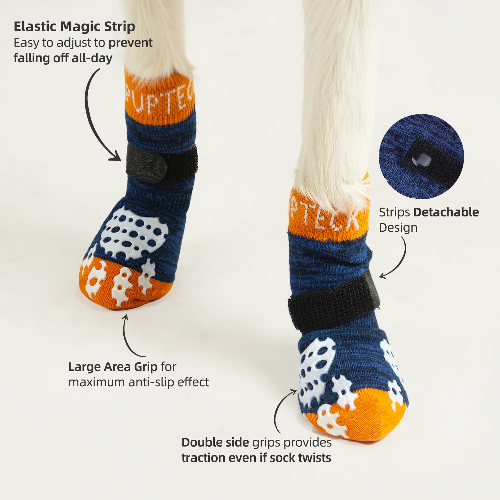 PUPTECK calcetines con correas ajustables para evitar caídas.