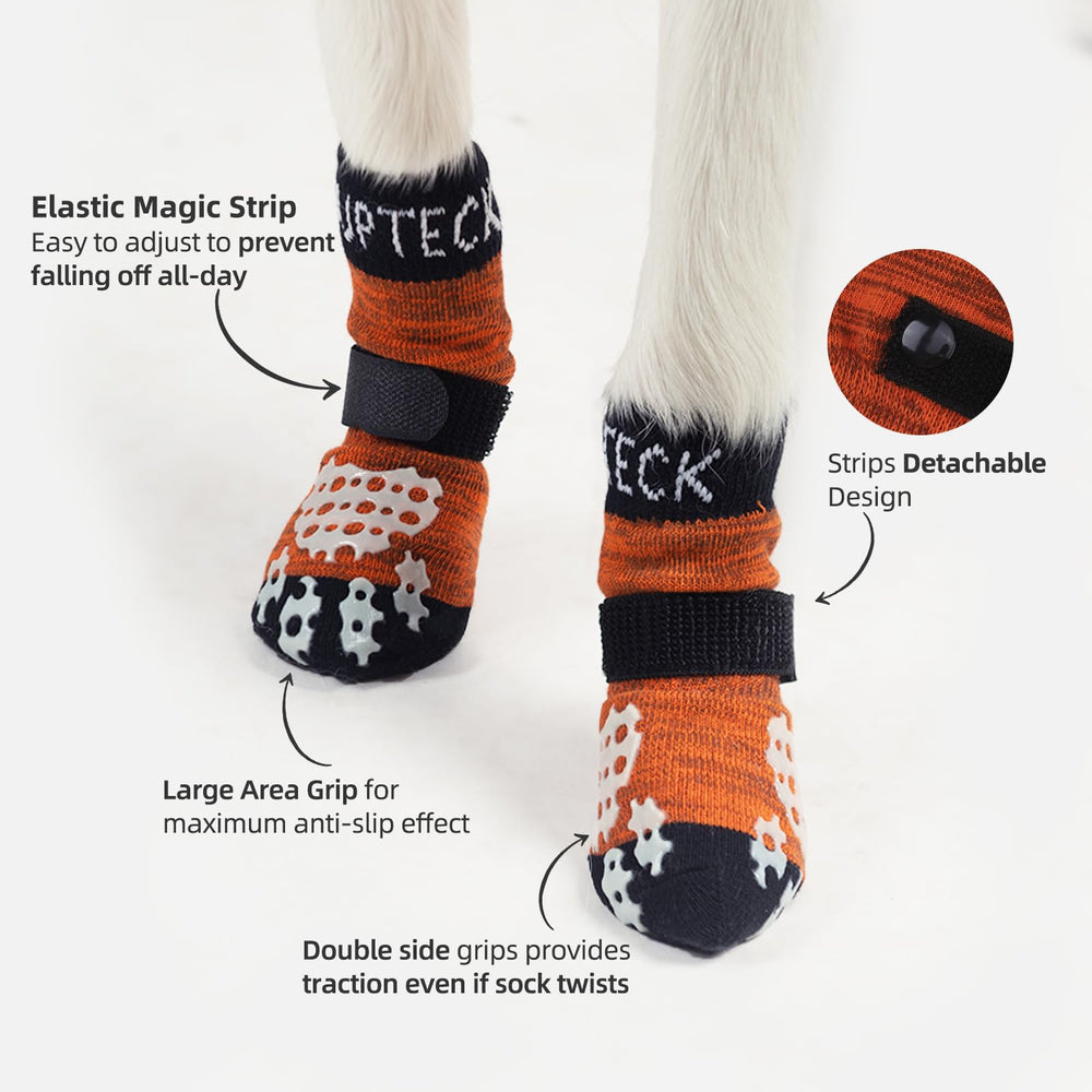 Calcetines PUPTECK para perros protegen suelos y muebles de raspaduras.