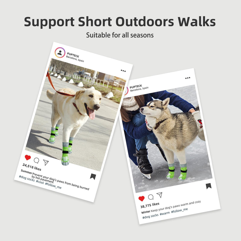PUPTECK calcetines para perro talla XL, ajuste cómodo para patas grandes.