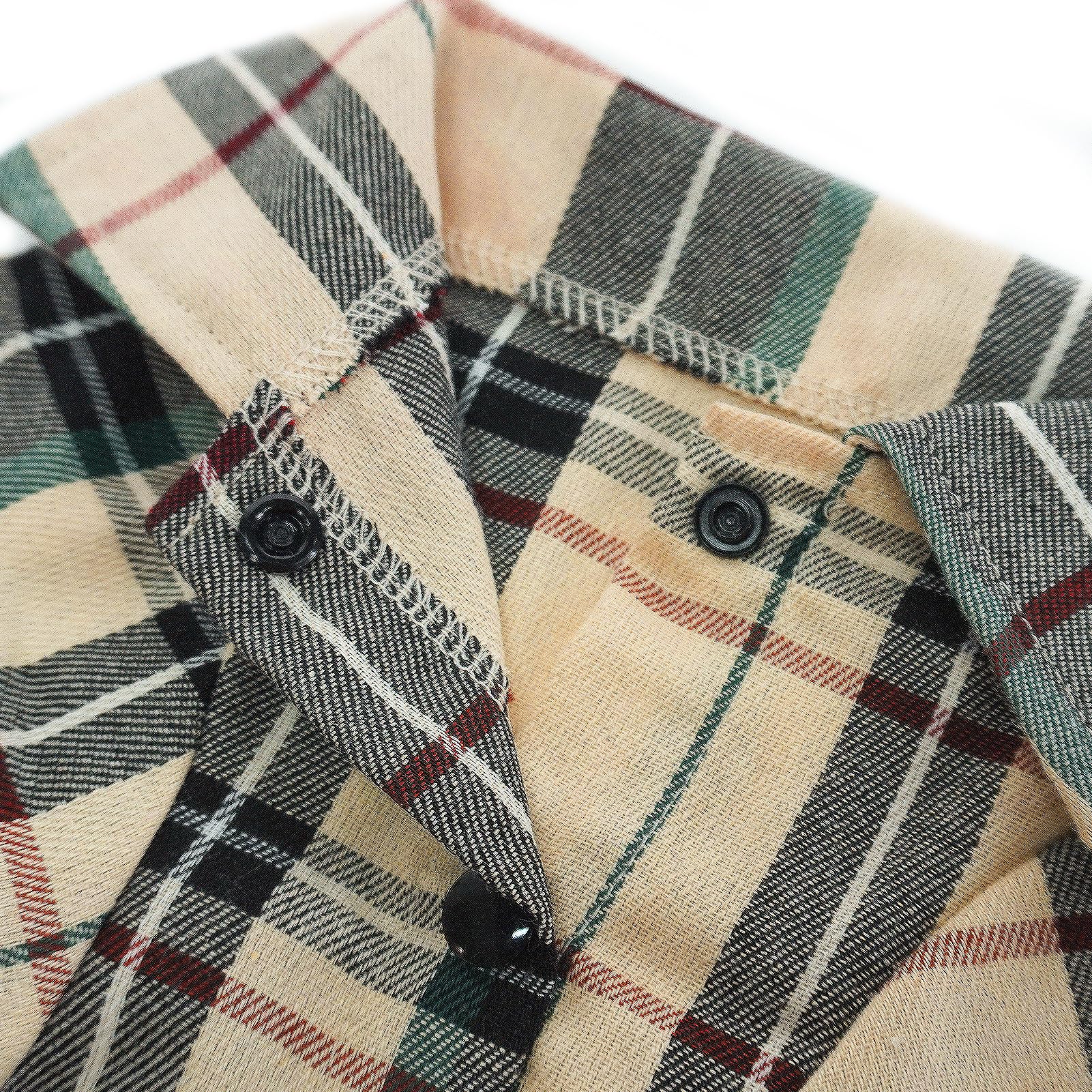 PUPTECK camisa-perro-cuadros-cierre-facil, colocación rápida y cómoda.