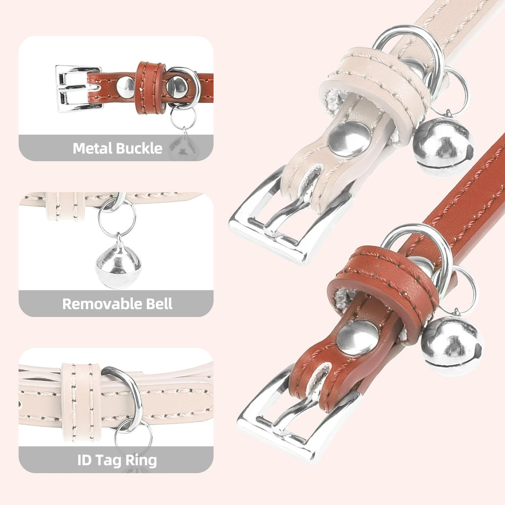 Detalle de cuero suave de PUPTECK, material duradero para uso diario