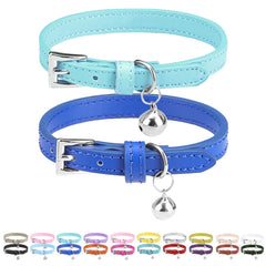 Collar de cuero suave PUPTECK con hebilla, cómodo para uso diario.