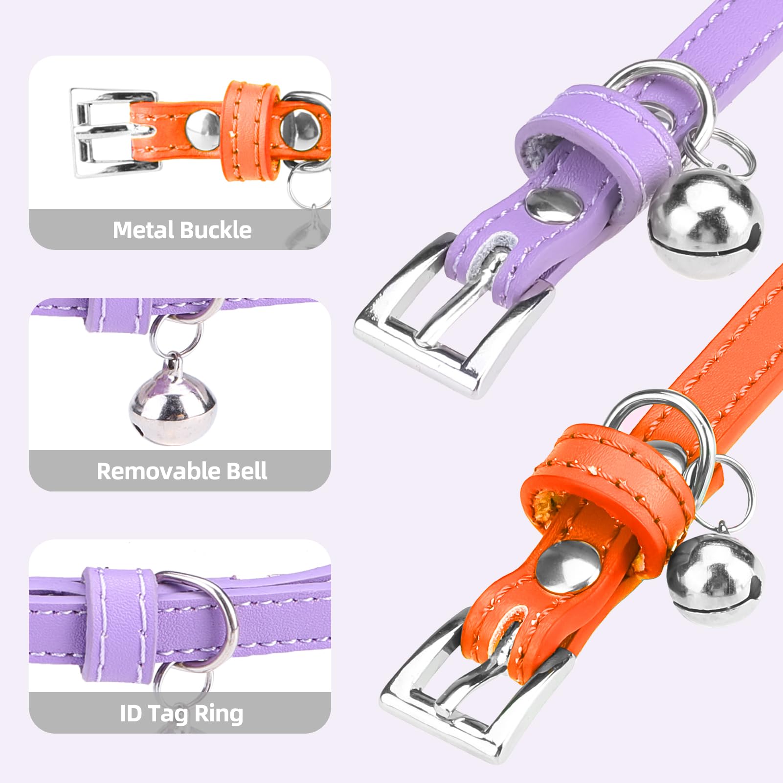 PUPTECK collar ajustable para gatos, facilita un ajuste cómodo y seguro.
