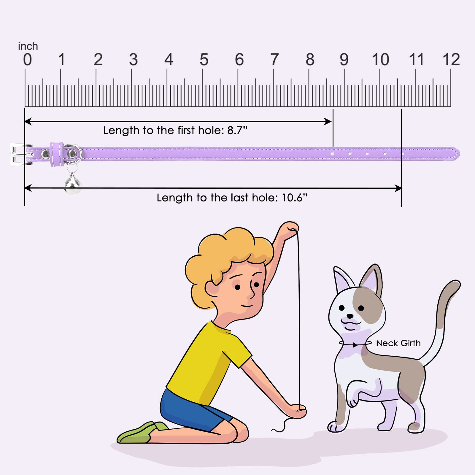 PUPTECK collar para gatos, dos colores para combinar con outfits.