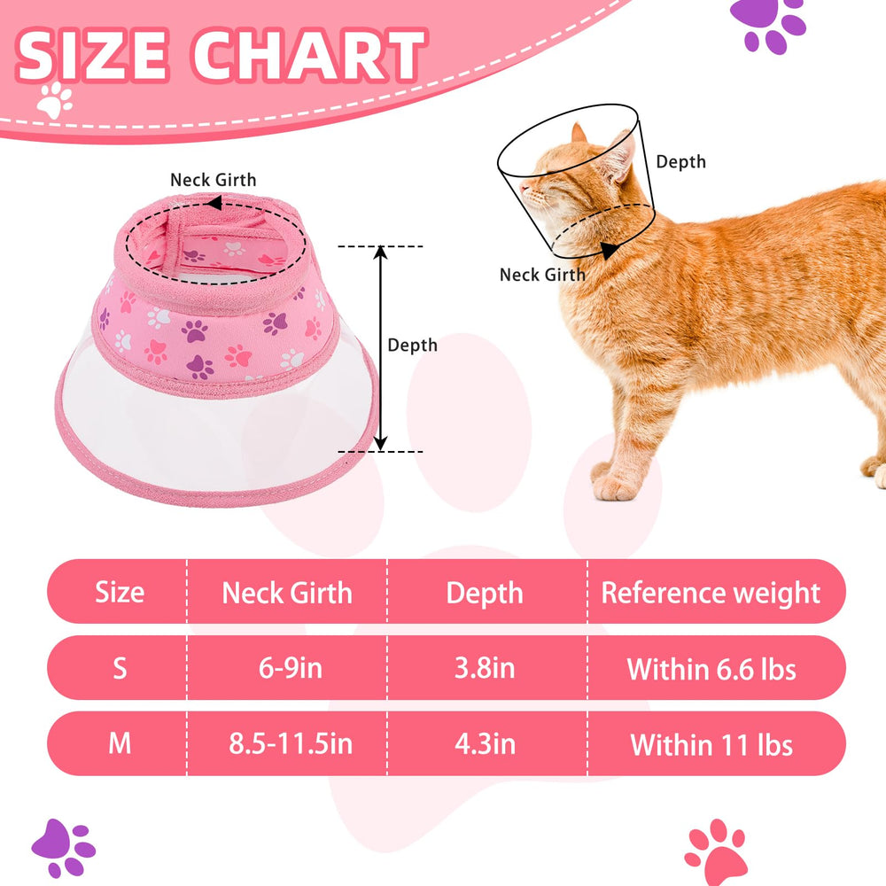 Collar superior transparente de PUPTECK que mantiene la visión del gato