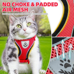 Correa de gato PUPTECK de 4,9 pies para paseos seguros.