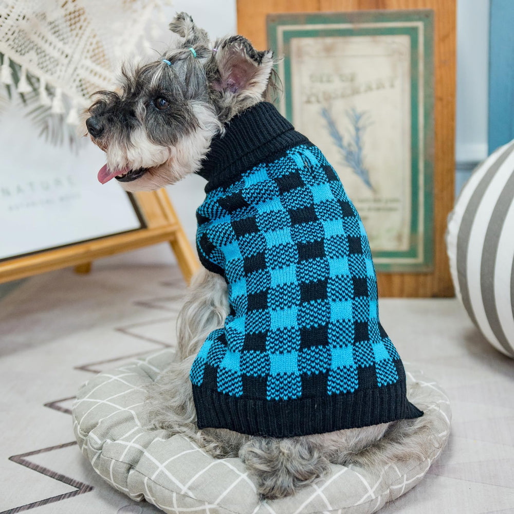 Cuello alto del suéter PUPTECK mantiene el cuello del perro protegido.