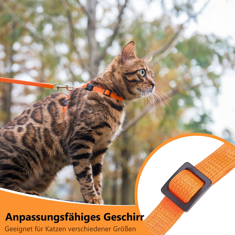 PUPTECK arnés cómodo para gatos, diseño ergonómico para paseos.