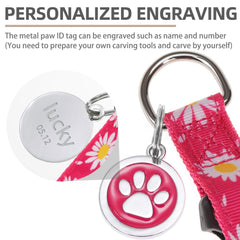 PUPTECK etiqueta ID metálica con patita, resistente y personalizable.