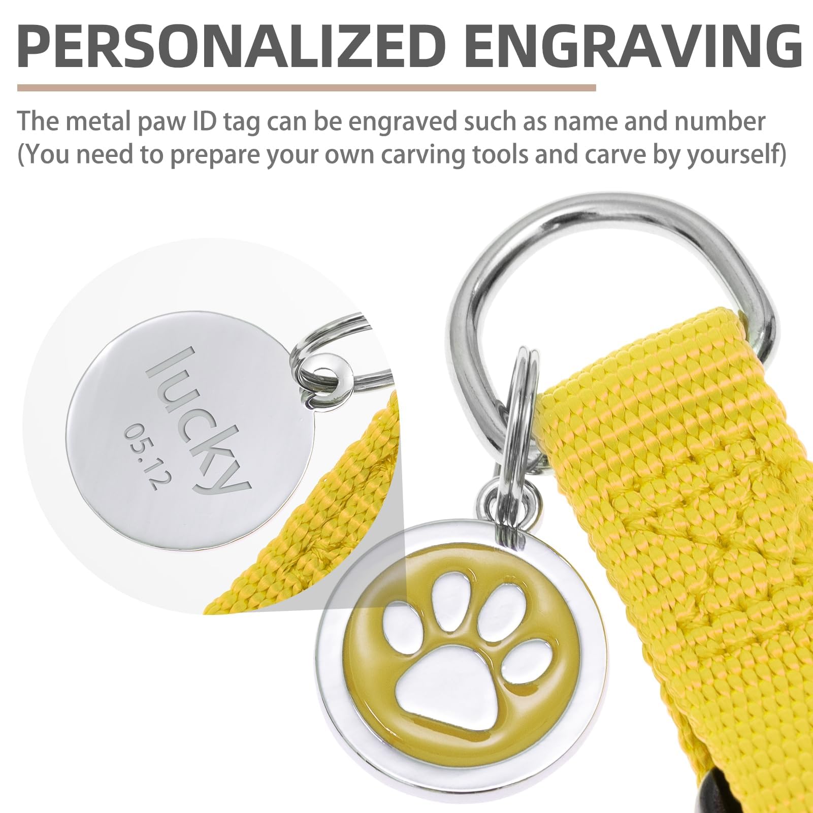 Etiqueta ID metálica PUPTECK para personalizar datos del perro.