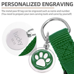 Etiqueta identificativa metálica PUPTECK, personalizable y duradera para datos del perro.