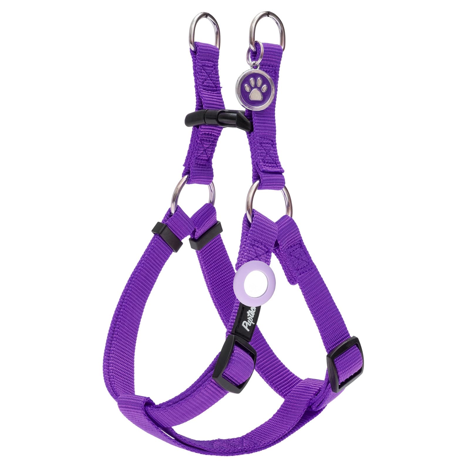 Arnés PUPTECK sin tirones para paseo cómodo y control suave.