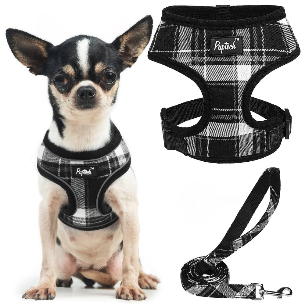 Arnés PUPTECK con diseño de cuadros perfecto para paseos diarios.