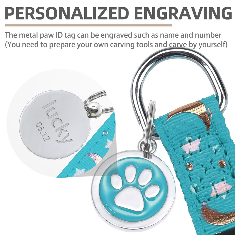 Pupteck ID Tag DIY features paw motif and engraving option