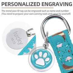 Pupteck ID Tag DIY features paw motif and engraving option
