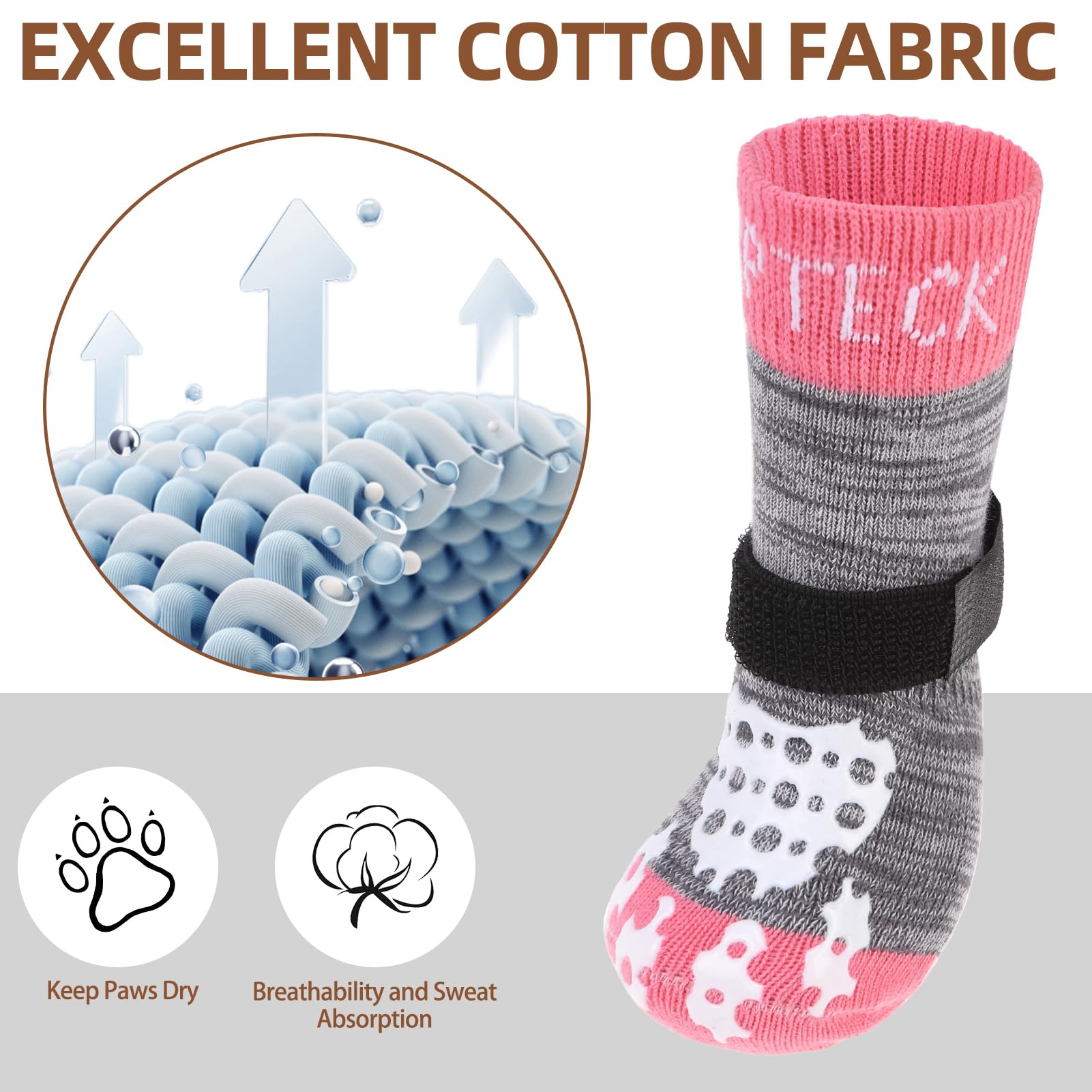 Pupteck calcetines con material suave y transpirable para patitas.