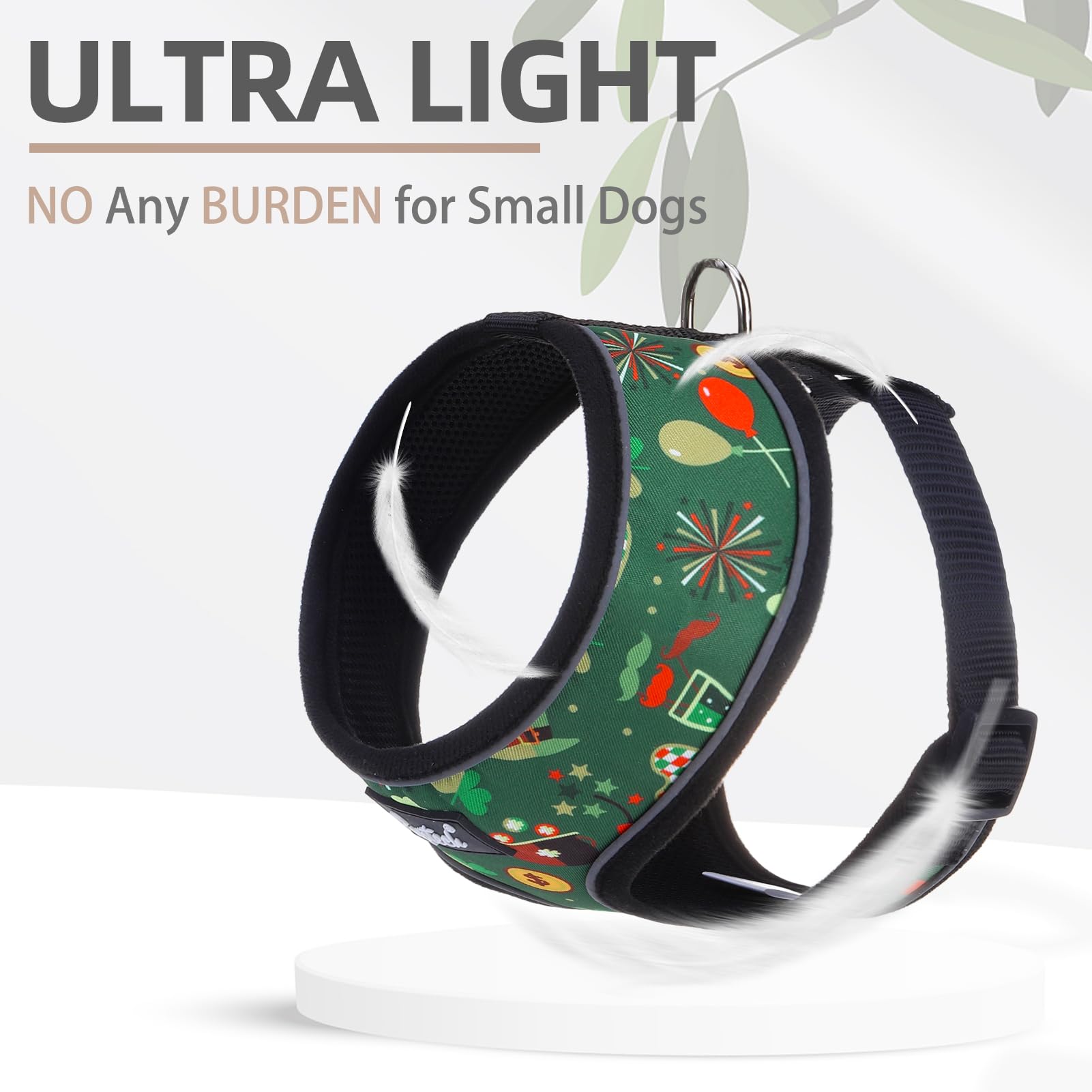 Pupteck diseño verde con patrón festivo para estilo diario.