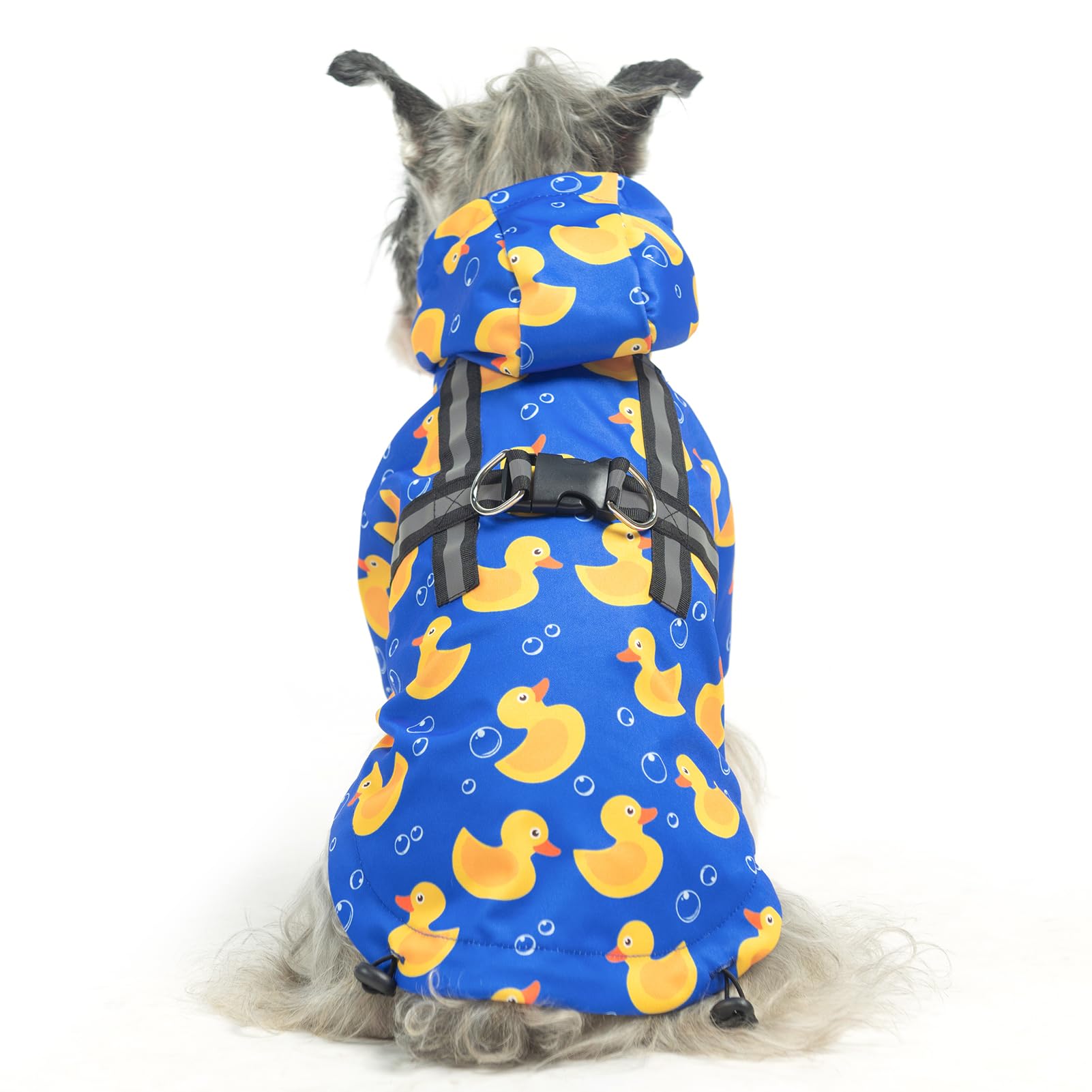 PUPTECK chubasquero para perro con capucha y arnés integrado protege contra la lluvia