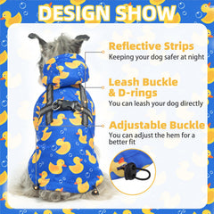 PUPTECK chubasquero con capucha reflectante mejora la visibilidad en la oscuridad