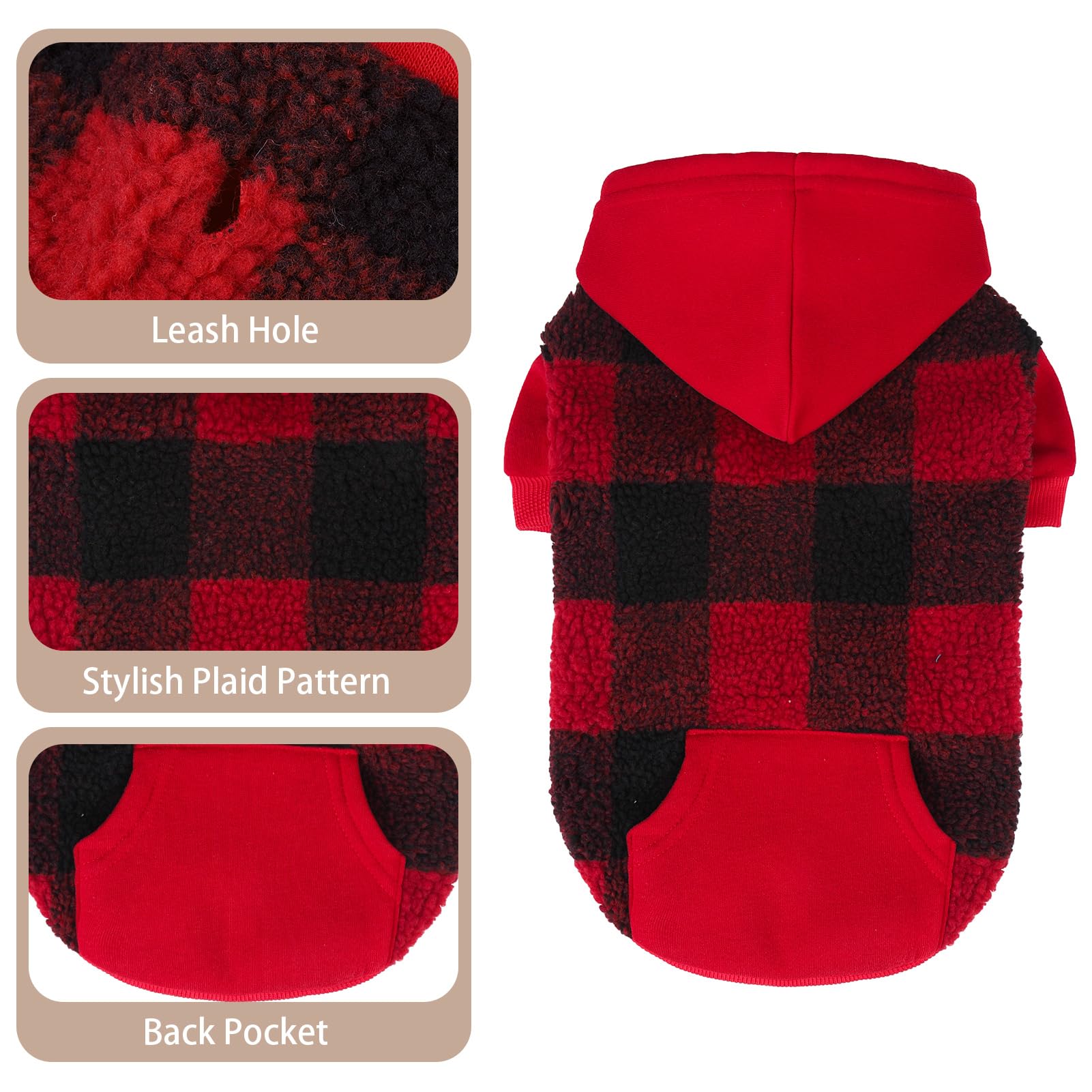 PUPTECK sudadera con bolsillo, vista del bolsillo, guarda llaves y snacks