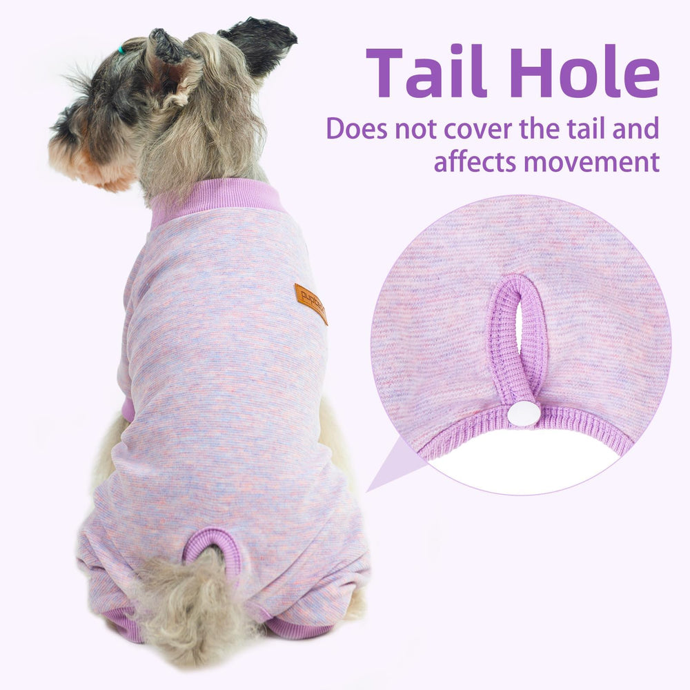 PUPTECK pijama para perro con abertura en abdomen para higiene rápida.