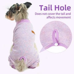 PUPTECK pijama para perro con abertura en abdomen para higiene rápida.
