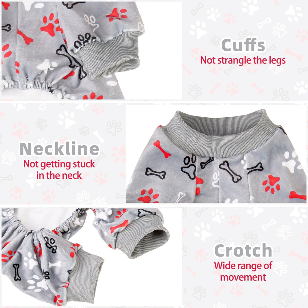 PUPTECK pijama para perro cierre-pullover, fácil de colocar