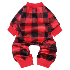 PUPTECK pijama perro suave felpa, vista frontal para comodidad diaria.